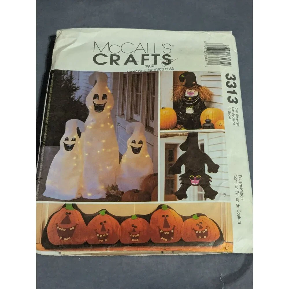 McCall's Crafts 4088 Easter Bunnies & 3313 Halloween Decorations UNCUT